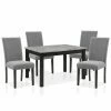 Discount ⭐ Rectangle Furniture Of America Taswell Transitional 5-piece Dining Set ❤️ -Kitchen Sales Store masterENLB5683