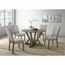 Best Sale ❤️ Round Best Master Furniture Anna 5 Piece Dining Table Set 🔥