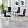Best deal ❤️ Round Best Master Furniture Trina 5 Piece Modern Dinette Set - Black ⌛ -Kitchen Sales Store masterFIRR320