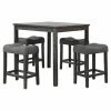 Deals โญ Square Best Master Furniture Camille 5 Piece Counter Height Dinette Set - Black Charcoal ๐ 2 Deals โญ Square Best Master Furniture Camille 5 Piece Counter Height Dinette Set - Black Charcoal ๐ -Kitchen Sales Store masterFIRR332