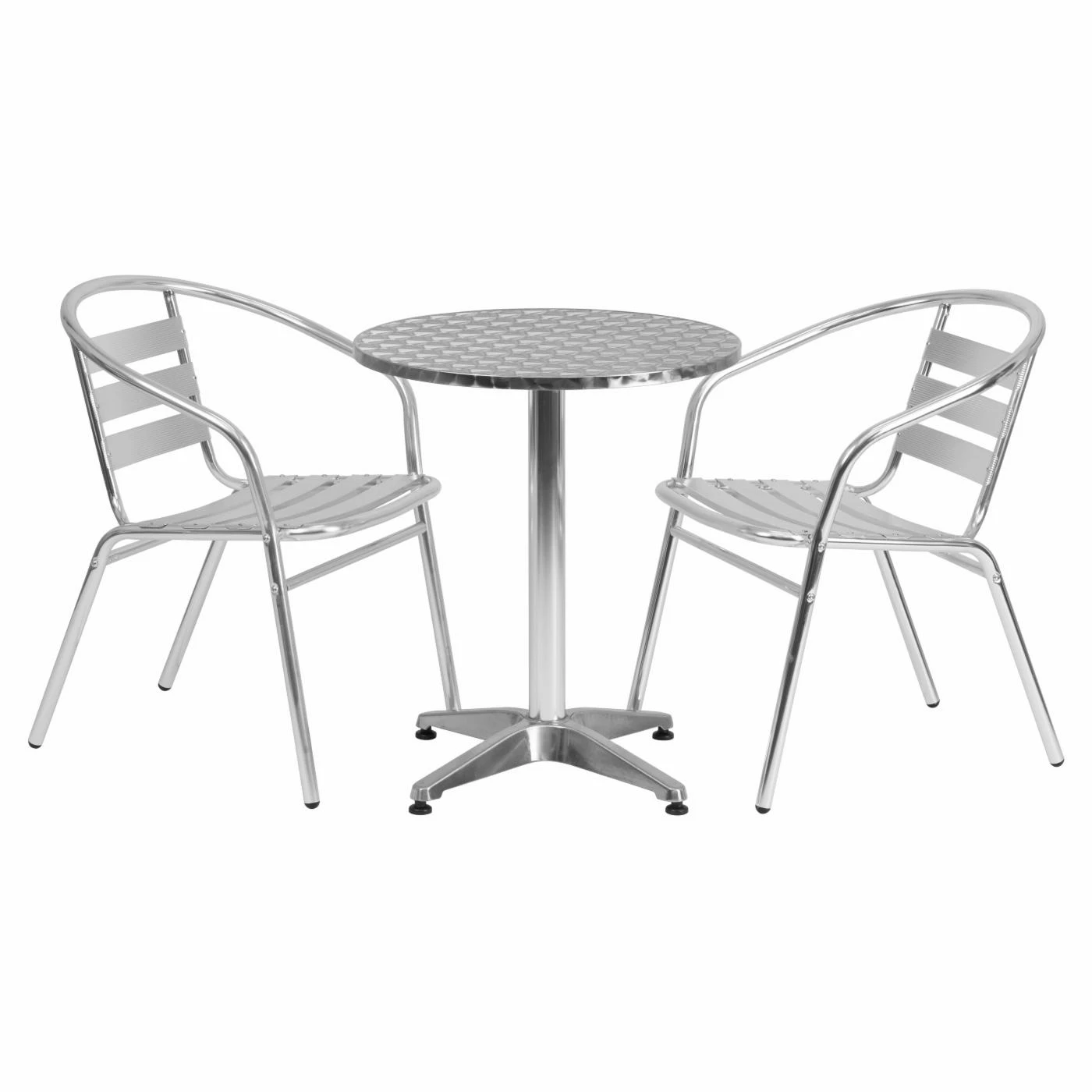 Best Pirce 🎉 Flash Furniture 23.5 In. Round Aluminum Indoor-Outdoor Table With 2 Slat Back Arm Chairs ✔️ 3 Best Pirce 🎉 Flash Furniture 23.5 In. Round Aluminum Indoor-Outdoor Table With 2 Slat Back Arm Chairs ✔️