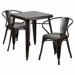 Wholesale 💯 Square Flash Furniture Mason 3 Piece Dining Table Set 🔔