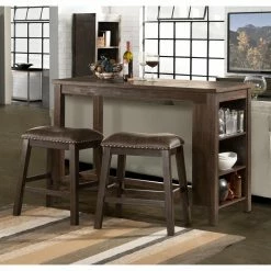 Discount ✨ Rectangle Hillsdale Furniture Hillsdale Spencer 3 Piece Counter Height Dining Set With Backless Stools 🥰