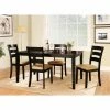 Cheap ✔️ Homelegance Weton Home Tibalt 5 Piece Rectangle Black Dining Table Set - 60 In. With Ladder Back Chairs 👏 -Kitchen Sales Store masterHME2074