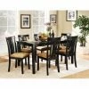Budget 😍 Homelegance Tibalt 7 Piece Rectangle Black Dining Table Set - 60 In. With 6 Slat Back Chairs 😀 -Kitchen Sales Store masterHME2080