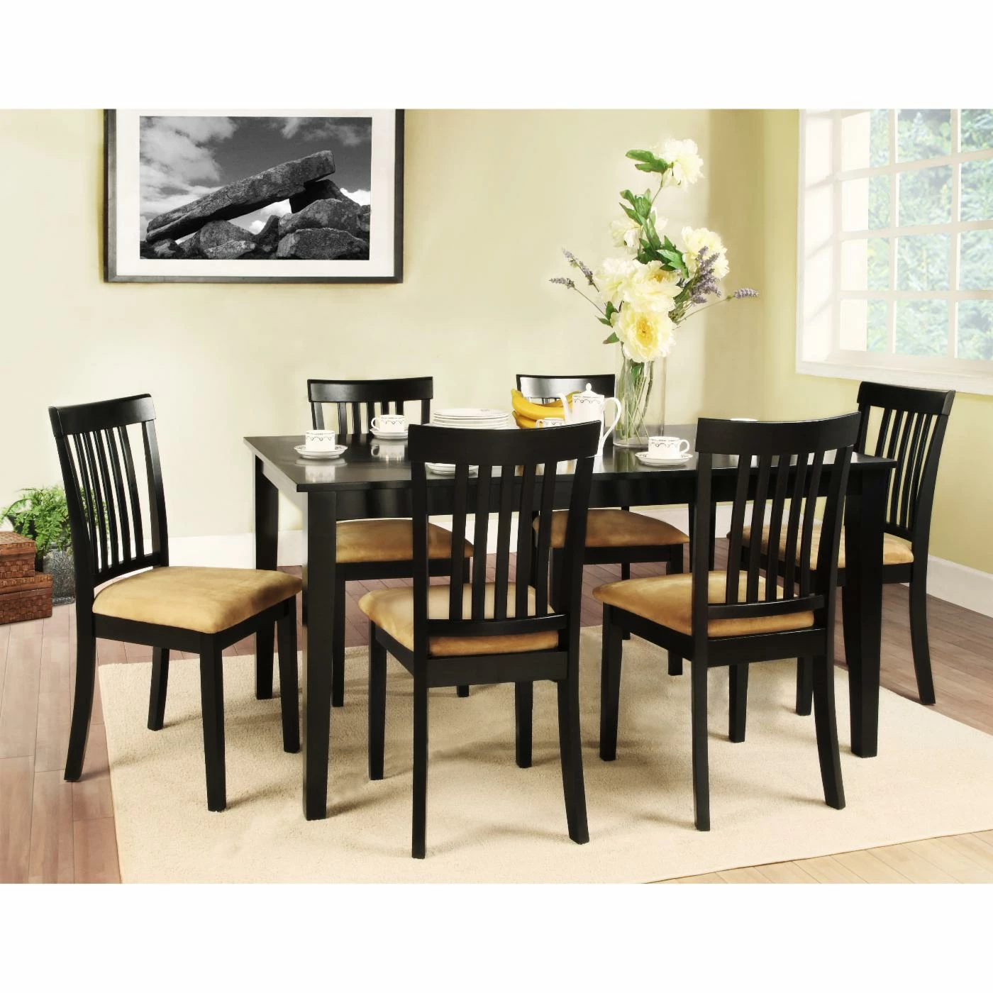 Budget π€© Homelegance Weston Home Tibalt 7 Piece Rectangle Black Dining Table Set - 60 In. With 6 Mission Back Chairs π 3 Budget π€© Homelegance Weston Home Tibalt 7 Piece Rectangle Black Dining Table Set - 60 In. With 6 Mission Back Chairs π
