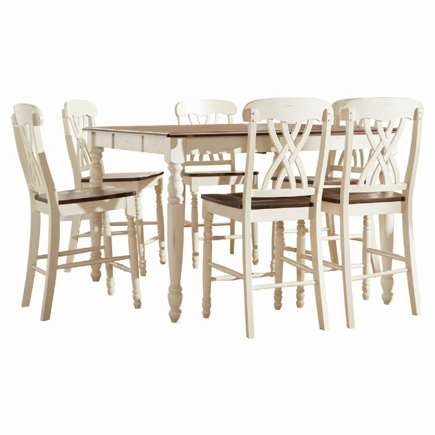 Best deal 🎉 Rectangle HumbleNest Homestead Distressed Two Tone 7 Piece Counter Height Dining Set 😀 3 Best deal 🎉 Rectangle HumbleNest Homestead Distressed Two Tone 7 Piece Counter Height Dining Set 😀