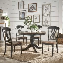 New 😍 Weston Home Two Tone 5 Piece Round Dining Set ✨