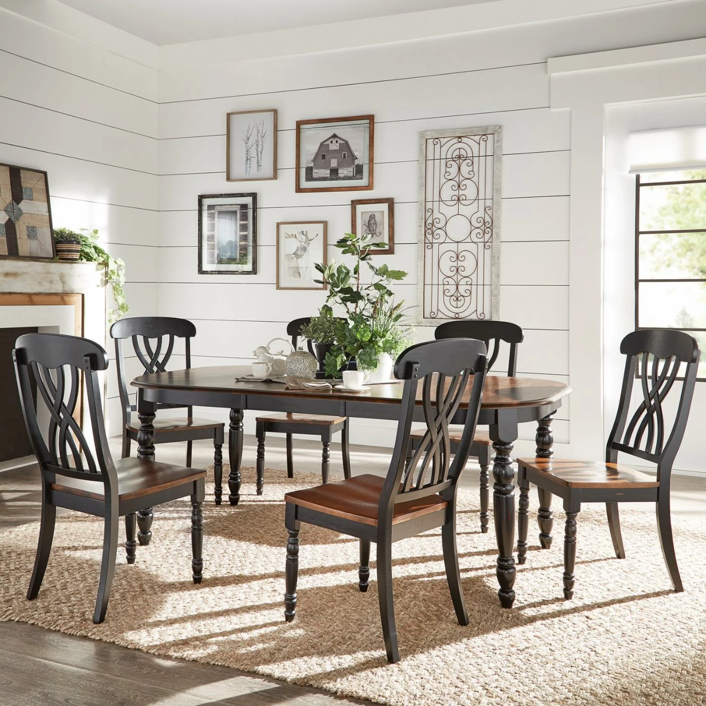 Outlet 🌟 Rectangle HumbleNest Homestead Distressed Two Tone 7 Piece Dining Set ❤️ 3 Outlet 🌟 Rectangle HumbleNest Homestead Distressed Two Tone 7 Piece Dining Set ❤️