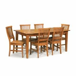 Hot Sale 😉 Rectangle Home Styles Arts & Crafts 7 Piece Dining Set - Cottage Oak ✔️