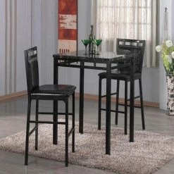 Best Sale 👏 Rectangle Home Source Industries 3 Piece Pub Dining Set ⭐