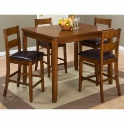 Coupon 💯 Rectangle Jofran Plantation 5 Piece Counter Height Dining Set ✔️