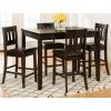Best Pirce 🎉 Rectangle Jofran Dark Rustic Prairie 5 Piece Counter Height Dining Set 🤩 -Kitchen Sales Store masterJSI1429