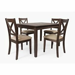Cheapest 🛒 Rectangle Jofran Walnut Creek 5 Piece Dining Set 😍