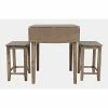 Deals 👏 Rectangle Jofran Eastern Tides 3 Piece Backless Counter Height Dining Set 🔔 -Kitchen Sales Store masterJSI1815