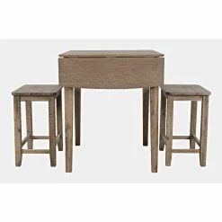 Deals 👏 Rectangle Jofran Eastern Tides 3 Piece Backless Counter Height Dining Set 🔔