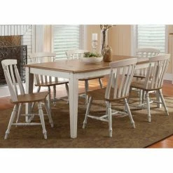 Cheap ⭐ Liberty Furniture Industries Rectangle Liberty Furniture Canton 7-piece Rectangular Table Set 🌟