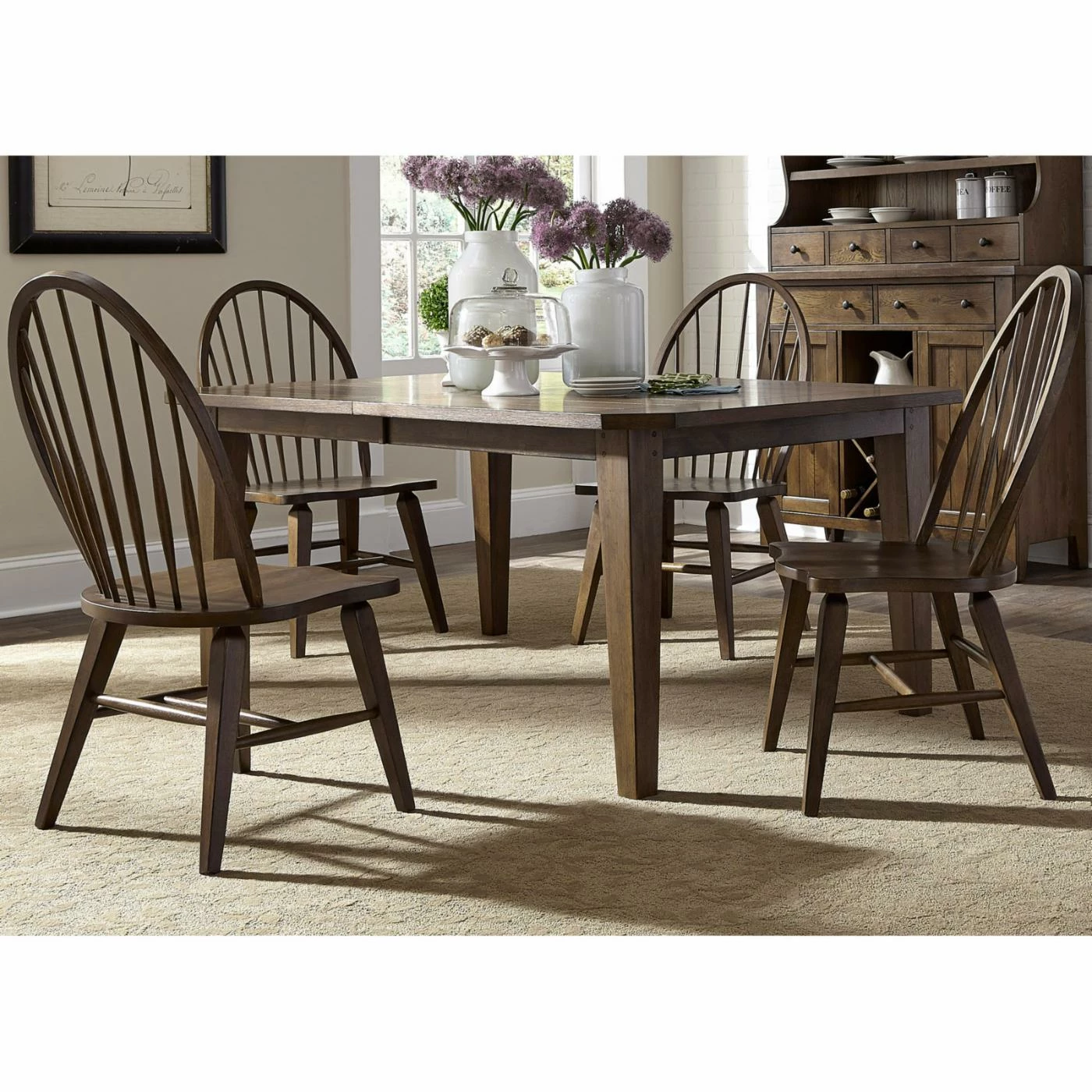 Best Sale π Rectangle Liberty Furniture Industries Hearthstone 5 Piece Windsor Rectangular Extension Dining Table Set π 3 Best Sale π Rectangle Liberty Furniture Industries Hearthstone 5 Piece Windsor Rectangular Extension Dining Table Set π