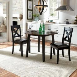 Buy 💯 Round Liberty Furniture Industries Thornton II 3 Piece Drop Leaf Dining Table Set 🔥