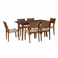 Wholesale 🎉 Rectangle Powell Cadence 7-Piece Dining Set - Brown 🥰