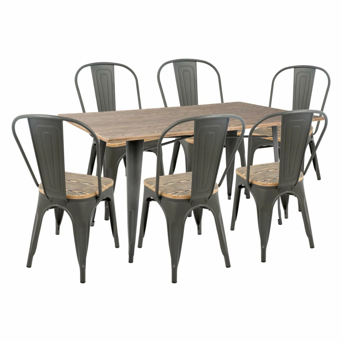Brand new 🤩 Rectangle LumiSource Oregon 7 Piece Industrial Dining Set ✔️ 3 Brand new 🤩 Rectangle LumiSource Oregon 7 Piece Industrial Dining Set ✔️