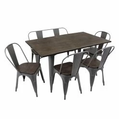 Coupon 🛒 Rectangle LumiSource Oregon 6 Piece Dining Set ❤️