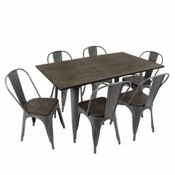 Cheapest ❤️ Casual Dining Sets LumiSource Oregon 7 Piece Dining Set 🔔