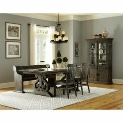 Wholesale ⌛ Rectangle Magnussen Bellamy 4-Piece Rectangular Dining Table Set With Bench 👍