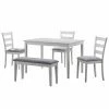 Brand new 👏 Rectangle Monarch Specialties Bluffton 5 Piece Rectangular Dining Table Set With Bench ✨ -Kitchen Sales Store masterMON1269