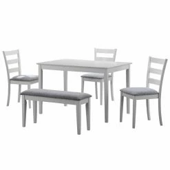 Brand new 👏 Rectangle Monarch Specialties Bluffton 5 Piece Rectangular Dining Table Set With Bench ✨