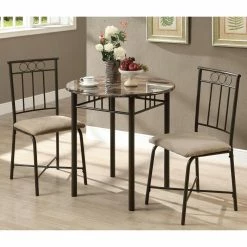 Best Pirce 😍 Monarch Specialties Coward 3 Piece Round Dining Table Set ✔️