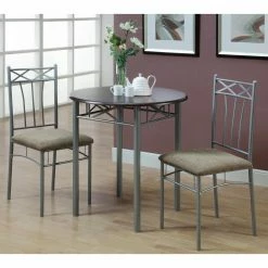 Wholesale ๐งจ Monarch Specialties Fairfax 3 Piece Round Dining Table Set ๐
