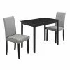 Coupon ❤️ Rectangle Monarch Specialties 3 Piece Dining Table Set - Fabric ✔️ -Kitchen Sales Store masterMON1467