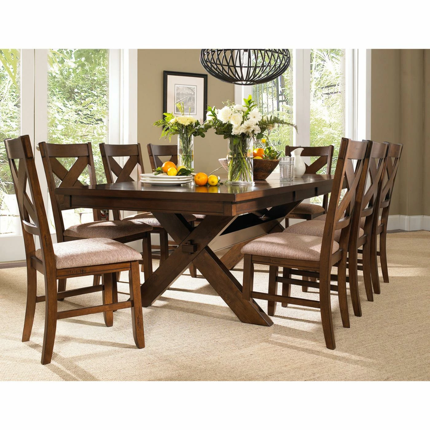 New 😀 Rectangle Roundhill Furniture Karven 9 Piece Wooden Dining Table Set 🤩 3 New 😀 Rectangle Roundhill Furniture Karven 9 Piece Wooden Dining Table Set 🤩