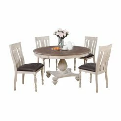 Best deal ✨ Roundhill Furniture Arch Round 5 Piece Dining Set 🔥