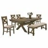 Coupon ✔️ Rectangle Roundhill Furniture Raven 6 Piece Dining Set 😀 -Kitchen Sales Store masterROUN496