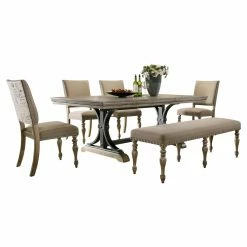 Cheapest 🎁 Rectangle Roundhill Furniture Birmingham 8 Piece Dining Set 😉