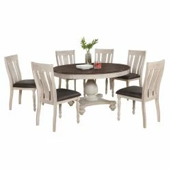 Best reviews of 🧨 Roundhill Furniture Arch Round 7 Piece Dining Set 😍