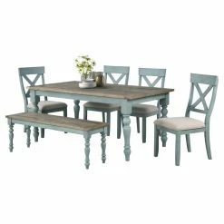 Best reviews of 🤩 Casual Dining Sets Roundhill Furniture Prato 6 Piece Dining Table Set 🎁