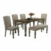 Flash Sale 🔥 Rectangle Roundhill Furniture Breda 6 Piece Dining Set 😉 -Kitchen Sales Store masterROUN529 1