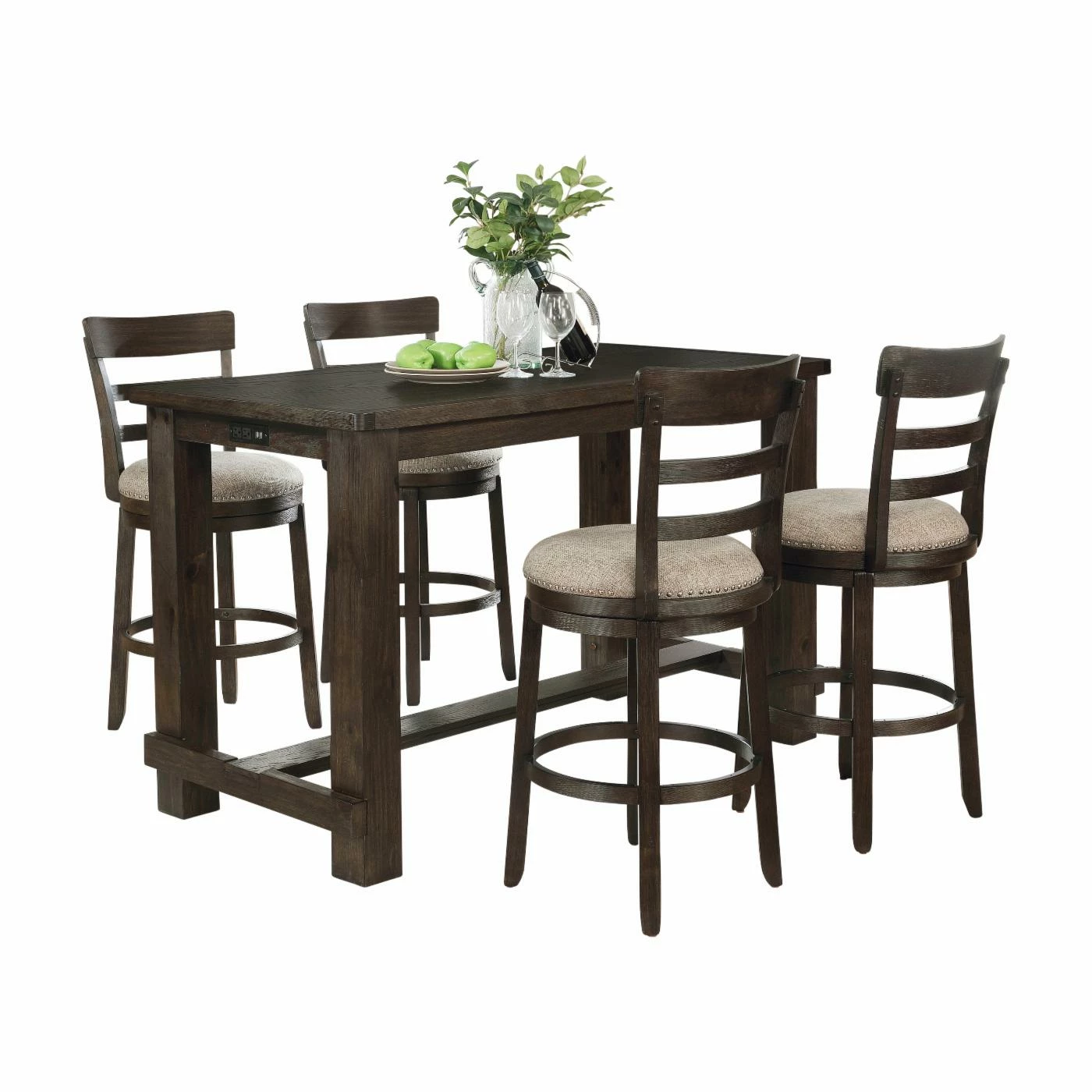 Hot Sale ๐ Rectangle Roundhill Furniture Kessel 5 Piece Wood Counter Height Dining Table Set ๐ฅฐ 3 Hot Sale ๐ Rectangle Roundhill Furniture Kessel 5 Piece Wood Counter Height Dining Table Set ๐ฅฐ