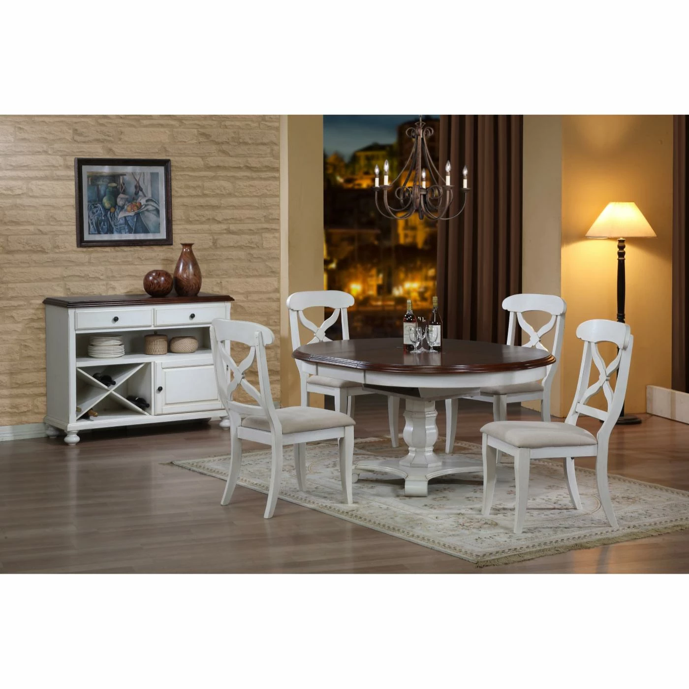 Coupon π€© Oval Sunset Trading Andrews 5 Piece Pedestal Dining Set - Antique White π― 3 Coupon π€© Oval Sunset Trading Andrews 5 Piece Pedestal Dining Set - Antique White π―