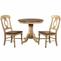 Hot Sale 🎉 Sunset Trading 3-Piece Brook 36 In. Round Dining Set With Napoleon Chairs 🤩