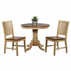 Top 10 😀 Sunset Trading 3-Piece Brook 36 In. Round Dining Set With Slat Back Chairs 😀