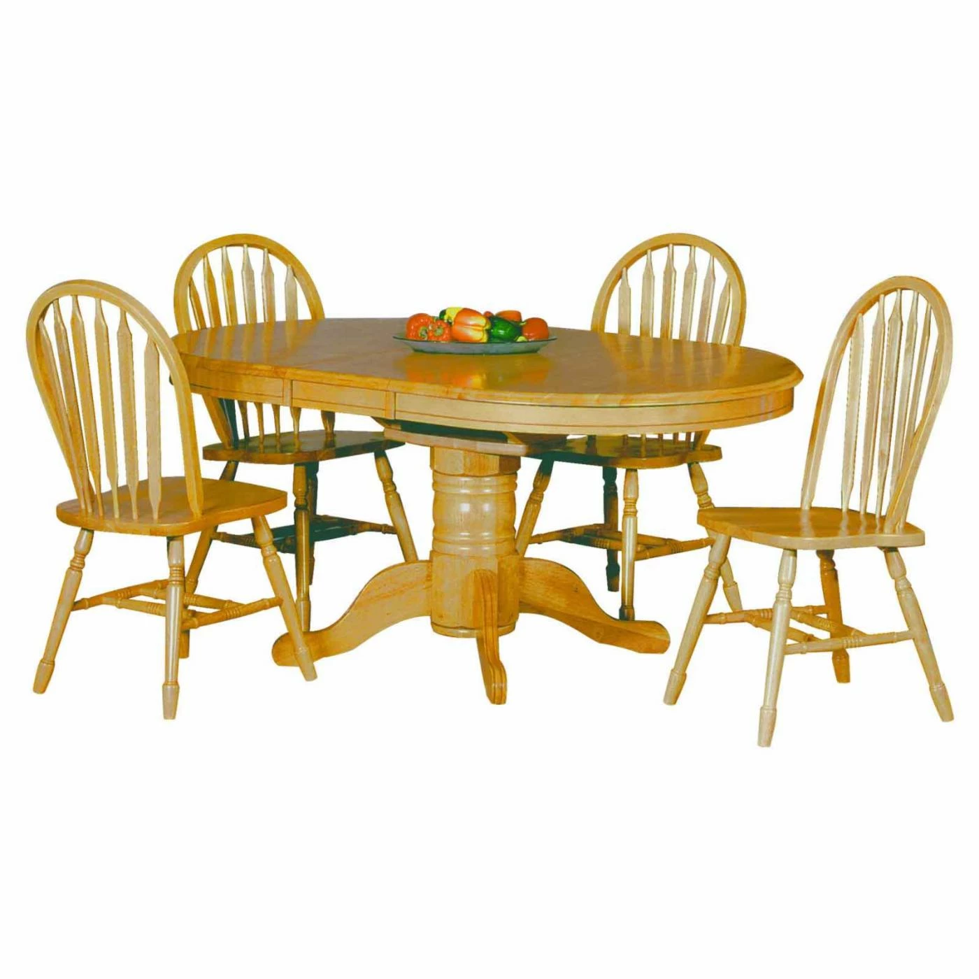 Hot Sale ⭐ Oval Sunset Trading 5-Piece Pedestal Dining Set With Arrowback Chairs ❤️ 3 Hot Sale ⭐ Oval Sunset Trading 5-Piece Pedestal Dining Set With Arrowback Chairs ❤️