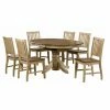 Discount 🤩 Oval Sunset Trading 7-Piece Brook Pedestal Dining Set With Brook Slat Back Chairs 🔥 -Kitchen Sales Store masterSET771