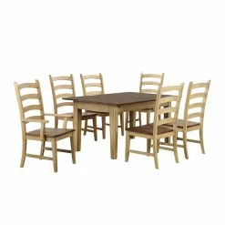 Top 10 🤩 Rectangle Sunset Trading Brook 7 Piece Extendable Dining Table Set With Arm Chairs ⌛