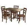 Promo ✨ Rectangle Winsome Trading Lynden 5 Piece Dining Table Set - Antique Walnut ✔️ -Kitchen Sales Store masterWI653