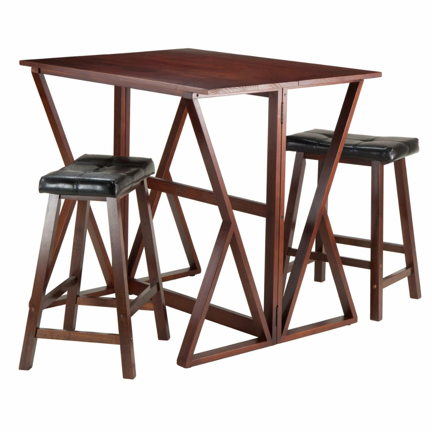 Outlet 🔔 Rectangle Winsome Trading Harrington 3 Piece Counter Height Dining Table Set With 24 In. Saddle Seat Stools ✨ 3 Outlet 🔔 Rectangle Winsome Trading Harrington 3 Piece Counter Height Dining Table Set With 24 In. Saddle Seat Stools ✨