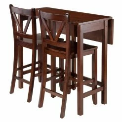 Wholesale 🔥 Rectangle Winsome Trading Lynnwood 3 Piece Counter Height Dining Table Set ✔️